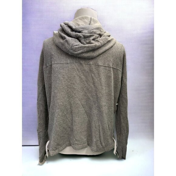 Adidas long sleeve zip front hooded jacket pockets gray oversized ladies NEW XS - Picture 4 of 8